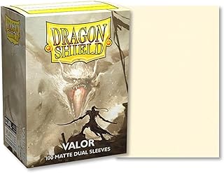 Dragon Shield Sleeves â€“ Sleeves: Dragon Shield Matte Dual Valor (Ivory) 100 CT - MTG Card Sleeves are Smooth & Tough - Compatible with Pokemon & Magic The Gathering Cards