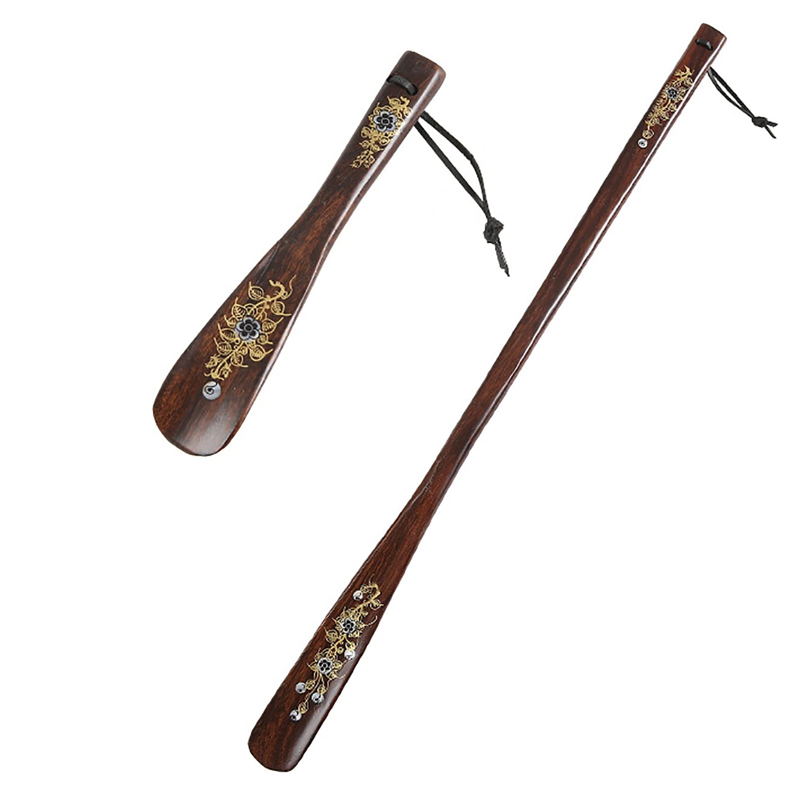 calzador mango largo,calzador, Juego de calzador de madera de mango corto y largo de primera calidad, calzador extra largo, con mango largo y forma delgada, for personas mayores, hombres y mujeres (co