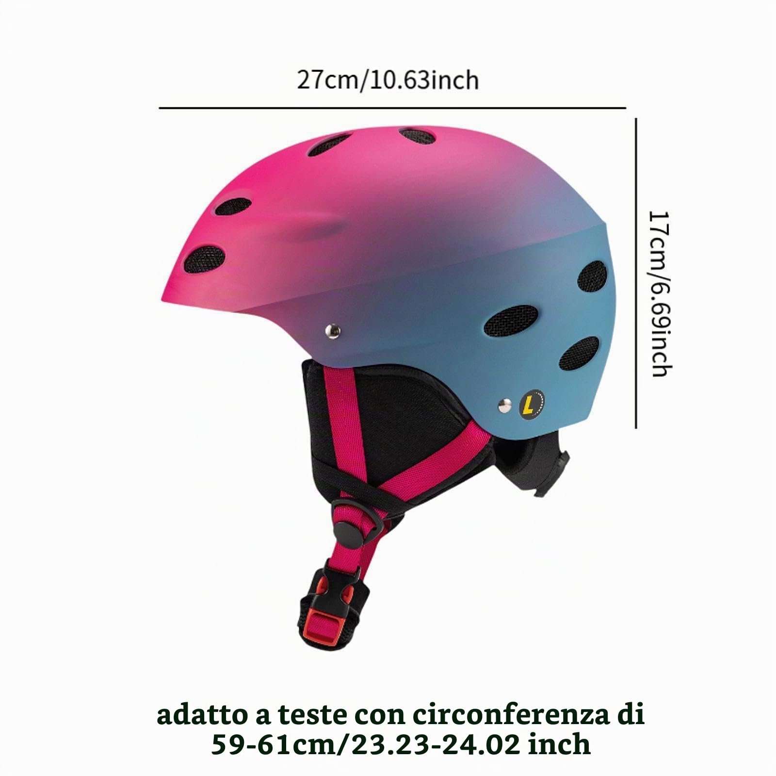 Casco da Casco da Snowboard Elmetto Protettivo Attrezzatura Invernale con Resistente E Traspirante Adatto per Adulti Uomini E Donne per Pa