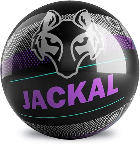 On The Ball Bowling Motiv Jackal Pixel - Pelota de bolos de repuesto, color negro y morado, 10 libras