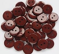 Vista 18 de 200 botones rojos de 5/8 pulgadas (0.591 in), 2 agujeros, botón de resina para coser y manualidades de bricolaje