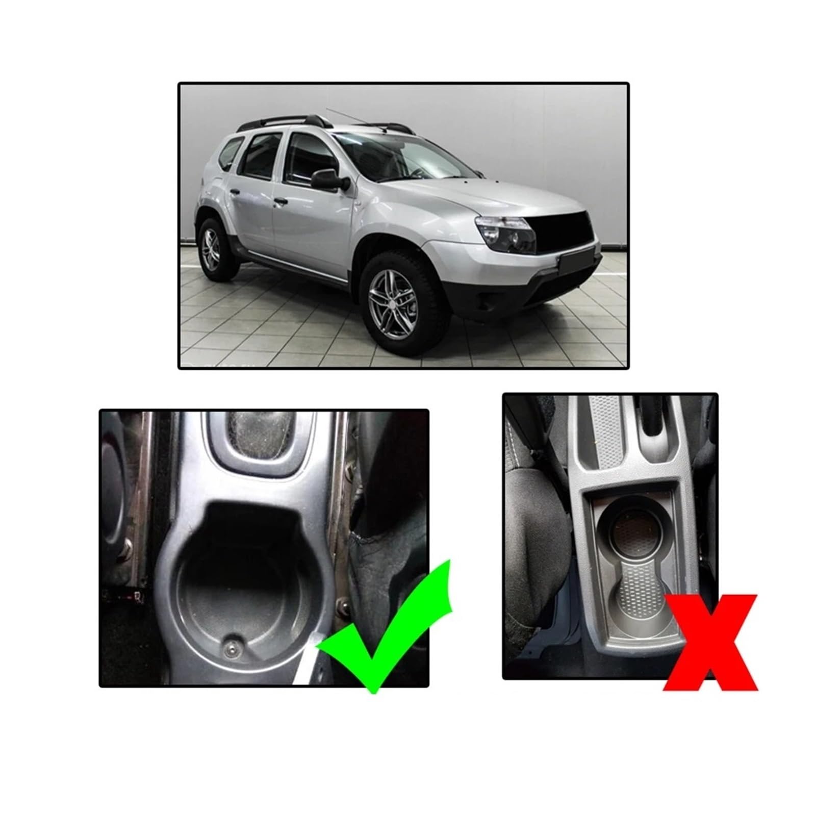 Box Bracciolo Console Centrale Per Dacia Per Duster I 2010-2015 Bracciolo In Scatola Nera Contenuto Console Pelle Morbida Bracciolos centrales auto