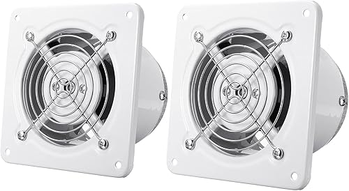 Paquete de 2 ventiladores de escape para el hogar de 4 pulgadas, 110 V, 20 W, 200 mh, ventilador de ventilación de alta velocidad con válvula de