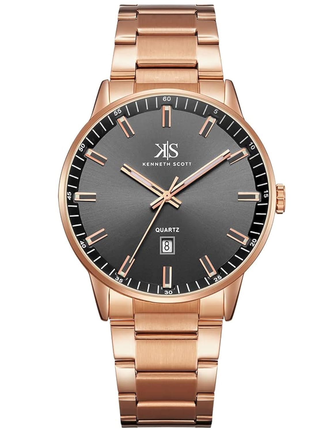 Kenneth Scott Mens Black Dial Analog Watch - K22010-RBKW, bracelet (B0BHZSNF2W) Amazon Price History, Amazon Price Tracker