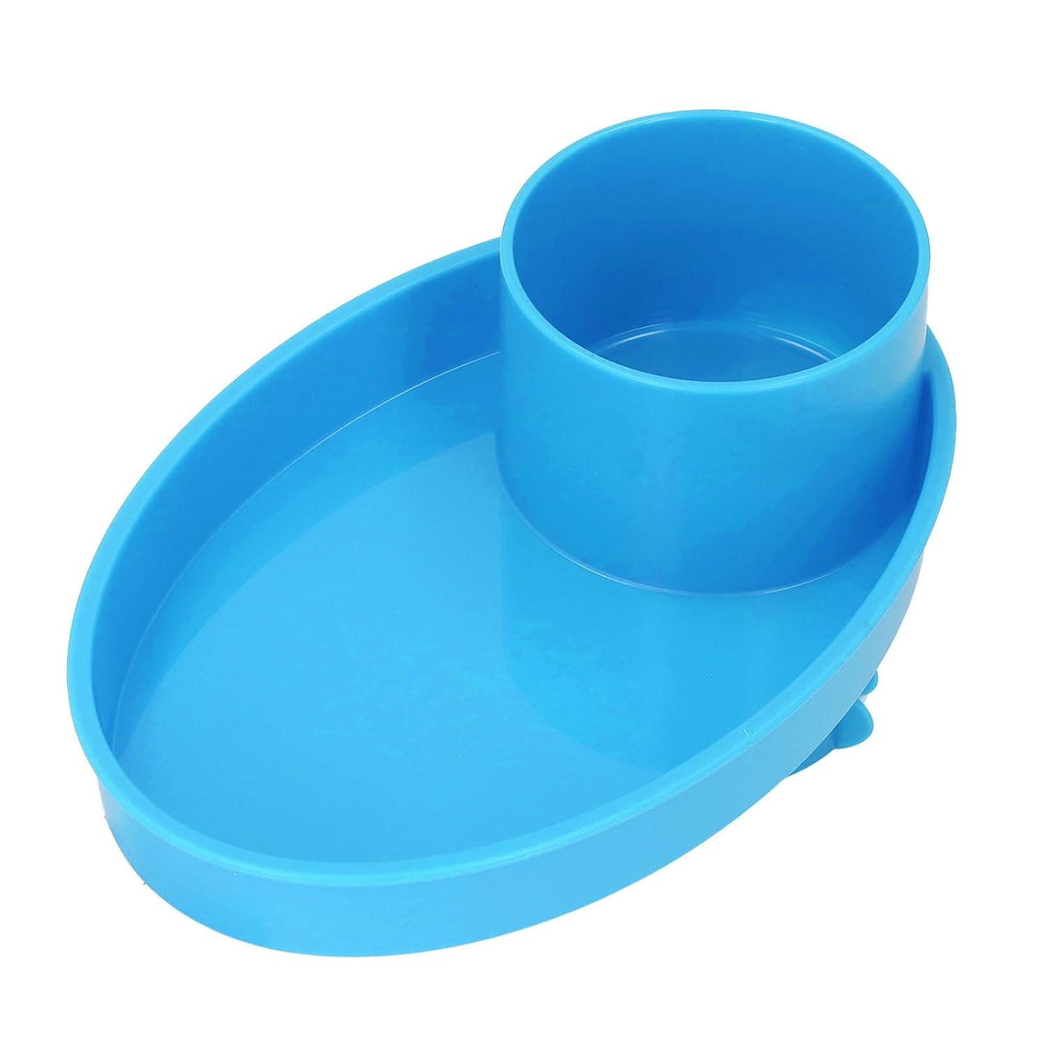 Snack Tray for Kids Car Seat with Secure and Sturdy Design, Versatile Usage, Compact and Portable Design, Easily Attachable, Cup Holder (Blue)