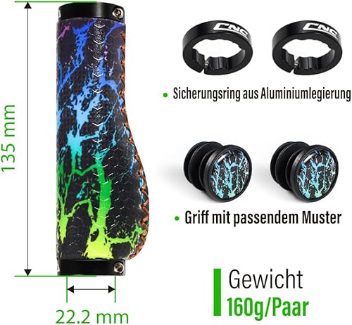 Miniatura 2 de CHooee Agarres ergonómicos para bicicleta de montaña, empuñaduras de silicona para manillar de bicicleta MTBBMX.