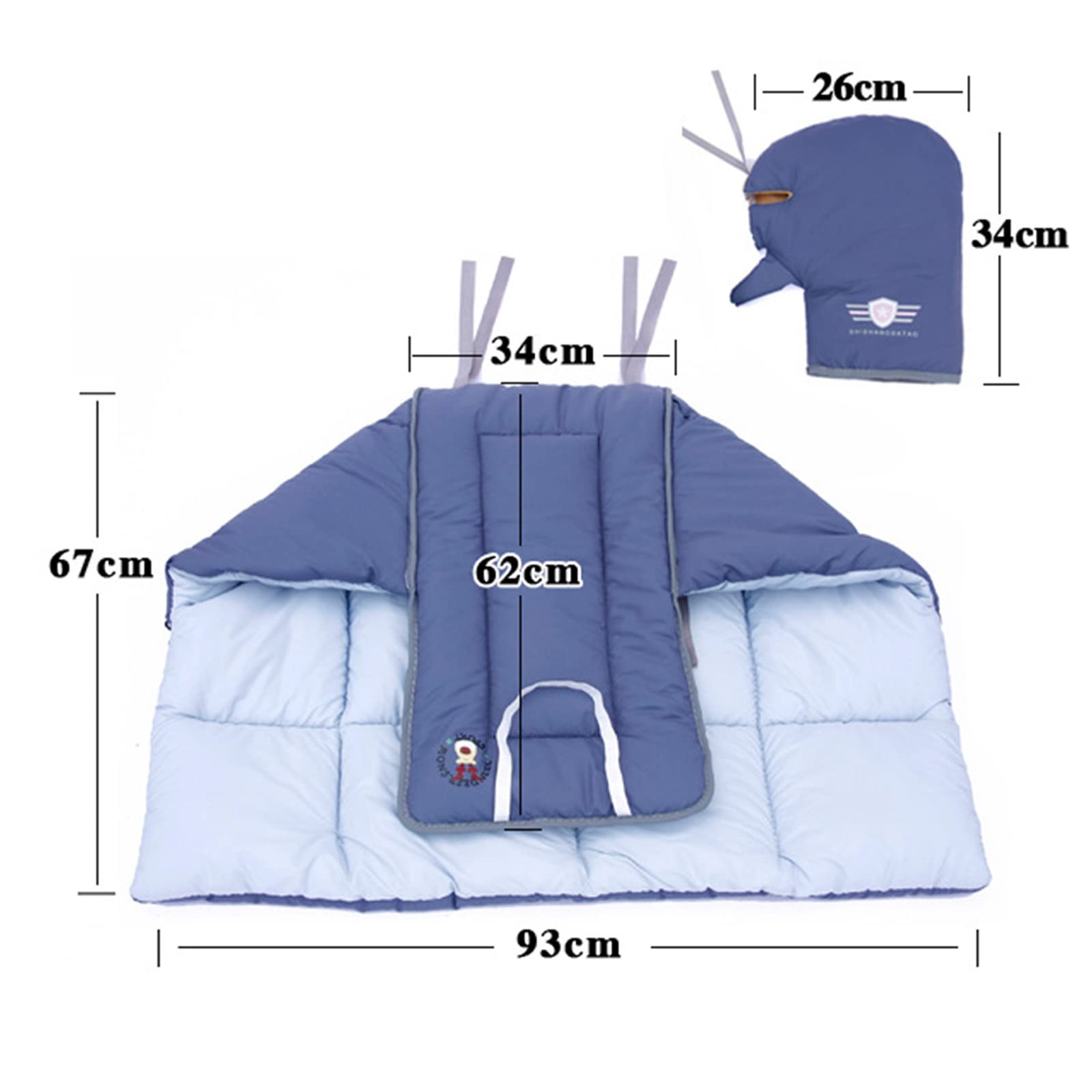 Genouillères de Voiture à Batterie Tablier de Jambe avec Gants de poignée, genouillères d'hiver pour Scooter de Moto, protège-Jambes Coupe-Vent, Pare-Brise épais imperméable pour v