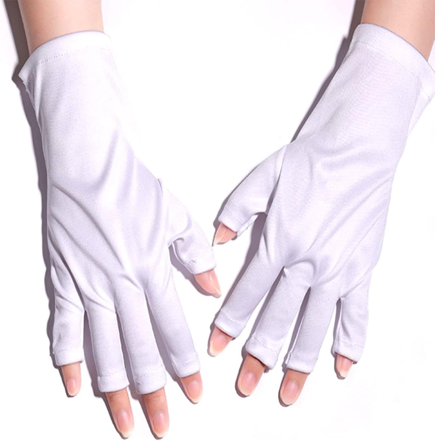 Rubyface Anti UV Gloves for Gel Nail Lamp, 1 Pair of Nail Art Protection Gloves, Anti-UV LED Nail Art Lamp, Manicure Protective Gloves, Nail Art Gloves, Skin Care Gloves (WHITE)-image-37