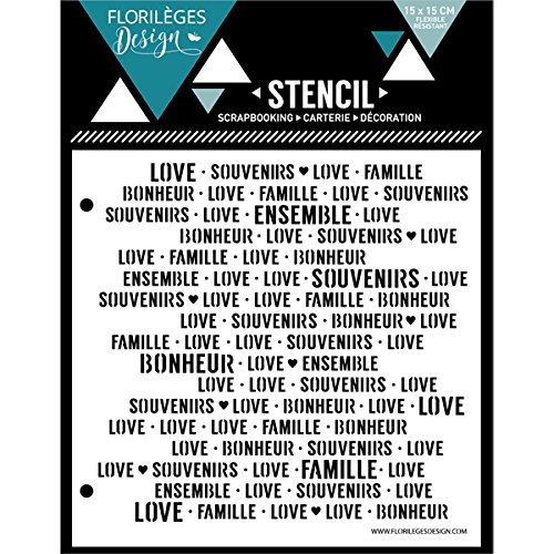 Florilèges Design fds11610 Stencil Felicità