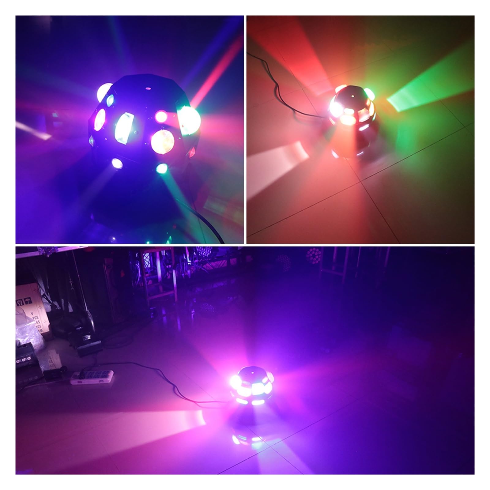 EDEDE Strobo Discoteca, Alien 4 in 1 RGBWY LED Moving Head Beam Point Rainbow Green DJ Disco Party Dance Wedding Bar Stage Lighting Effect per Feste da Ballo DJ di Compleanno Karaoke