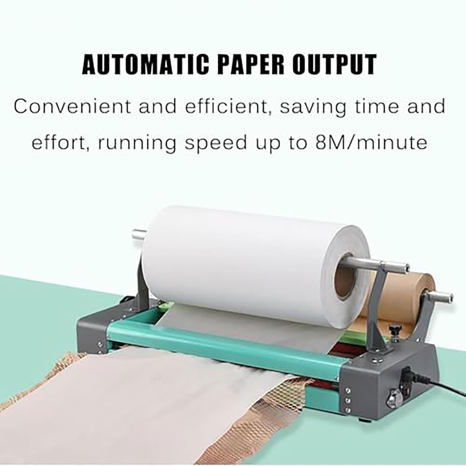Elektryczny dozownik rolek papieru o strukturze plastra miodu, Dozownik papieru o strukturze plastra miodu 250 W, Dozowniki papieru do pakowania do pakowania, Maszyna pakująca Kraft