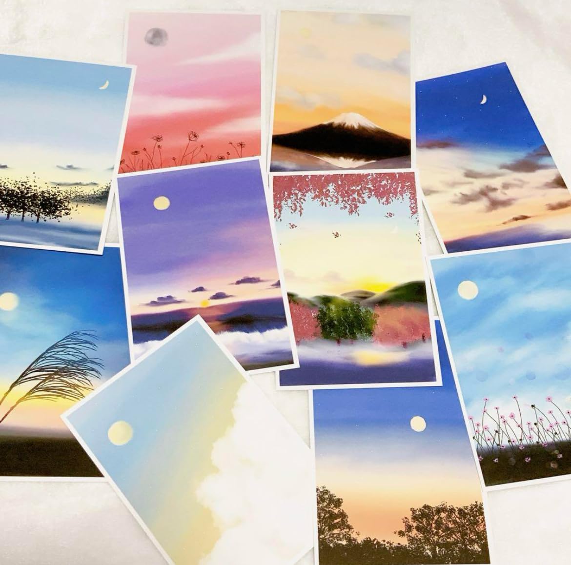 Amazon | 【WAKUWAKU〜sanyo〜】 ポストカード 私製ハガキ 花 花柄 空