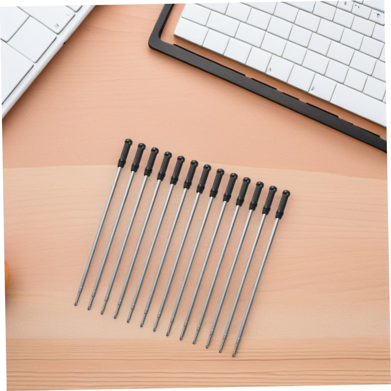 Angoily 250 Pièces recharge pour stylo à bille Reachats de stylo recharges bille croix d'encre pour à de pour bureau Noir