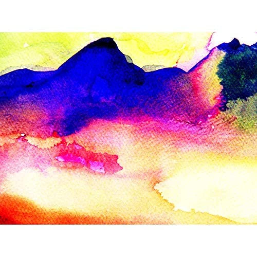 Wee Blue Coo Abstract Mountain Watercolour Unframed Wall Art Print Poster Home Decor Premium