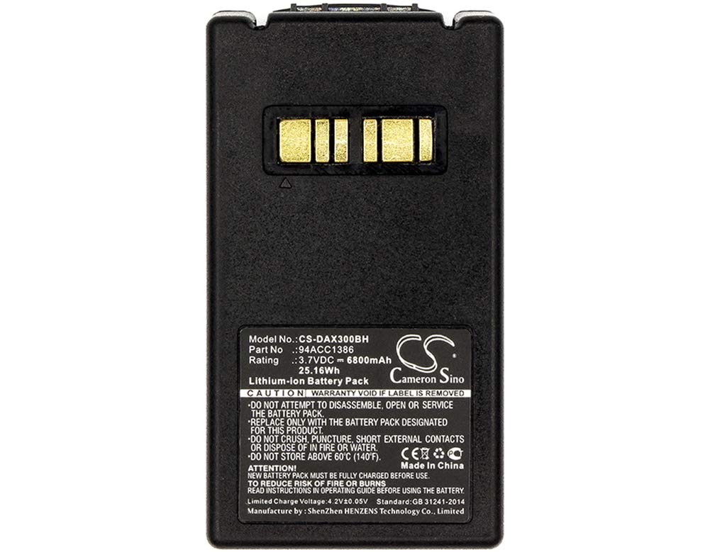 CS-DAX300BH Batterie 6800mAh Compatible avec [Datalogic] Falcon X3, Falcon X3 Plus, X3+, X4 remplace 4ACC0046, 94ACC1386, BT-0016, BT-26