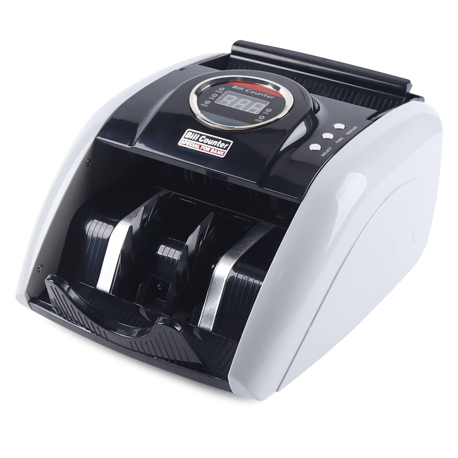 Contatore di banconote da tavolo, circa 900 pezzi/min, contatore di banconote con display a LED e reset automatico, per negozi al dettaglio, supermercati, hotel