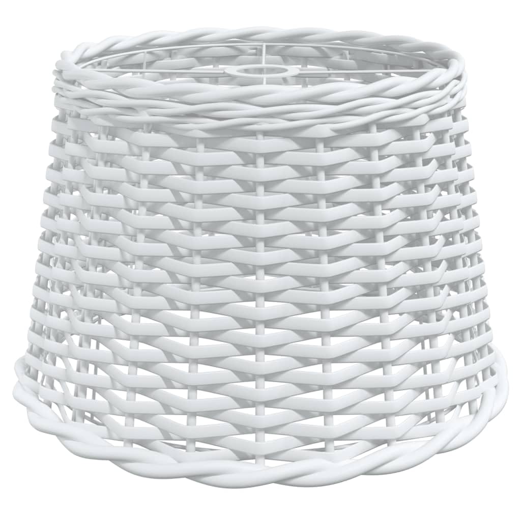 vidaXL Ceiling Lamp Shade, Ceiling Light Shade for Living Room Bedroom Dining Room, Pendant Light Shade with Holder Hole, White Wicker
