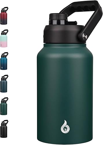 Miniatura 17 de BJPKPK Botellas de Agua Aisladas, Aptas para Lavavajillas, Botella de Agua de 18 oz con Asa, A Prueba de Fugas, Sin BPA, Termos Térmicos, Jarra de