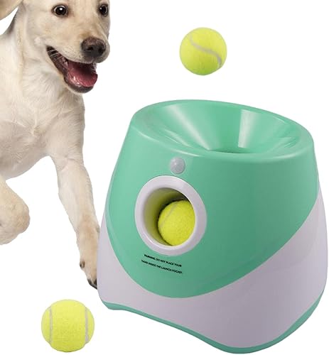 Miniatura 9 de BTVISE Lanzador automático de bolas para perros  Lanzador automático recargable de bolas, lanzador de bolas interactivo, mini juguete de búsqueda de