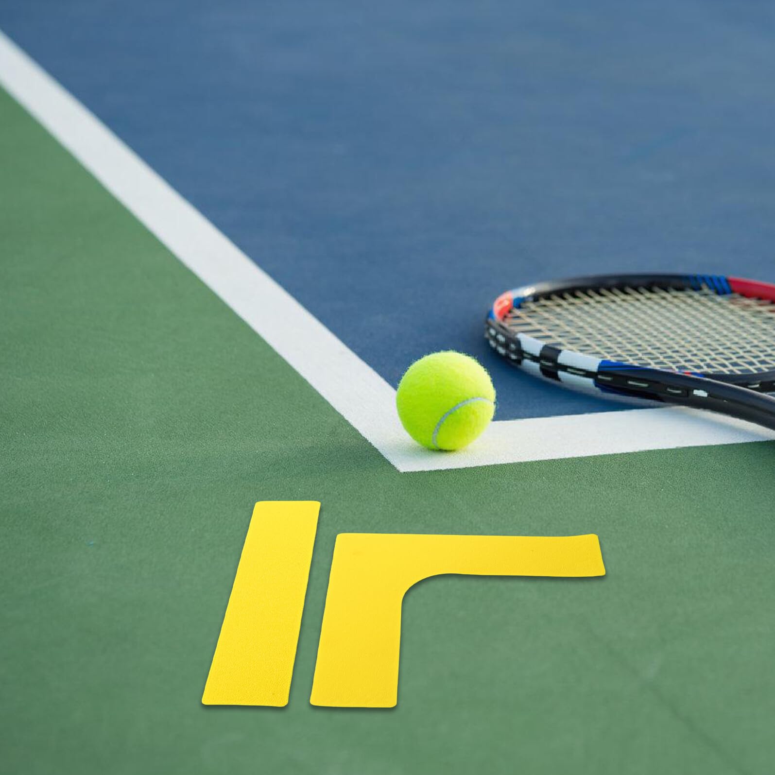 Przenośnych Markerów Linii Do Pickleball Żółte Oznaczenia Boiska Trwałe i Antypoślizgowe Akcesoria Do Kortów Tenisowych Łatwy Montaż Bezpieczeństwo Poziomie Podłoża