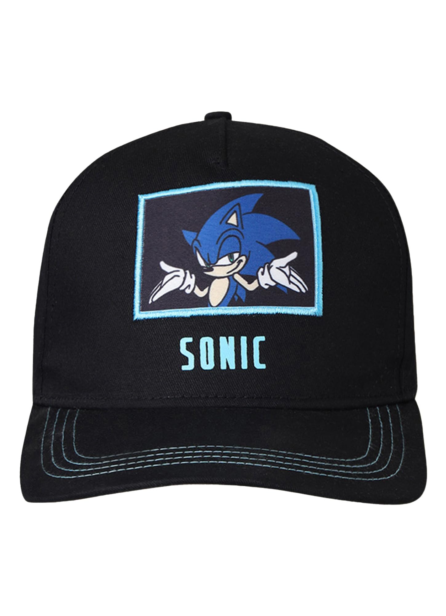 Kidsville Official Sonic Embroidered Black Snapback Cap for Kids Boys | Adjustable Closure-image-29
