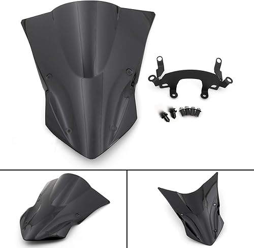 Miniatura 2 de Mad Hornets Parabrisas ABS para Kawasaki Z900 Z 900 (2017-2018) Negro