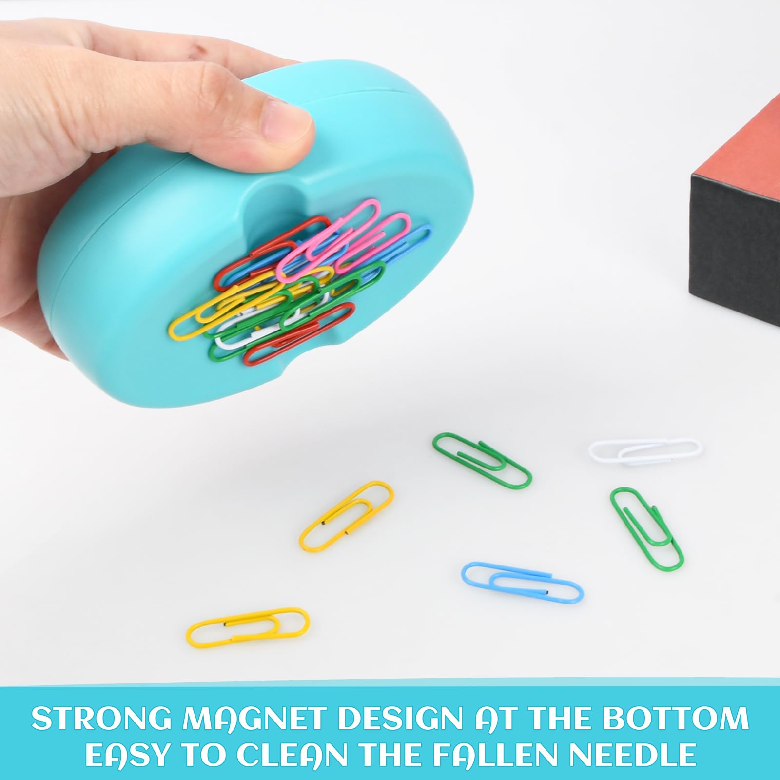 Puntaspilli Magnetico Portatile Da Cucito Con Cassetto - Blu, Supporto Per Aghi E Spilli, Calamita Per Oggetti Metallici - 5