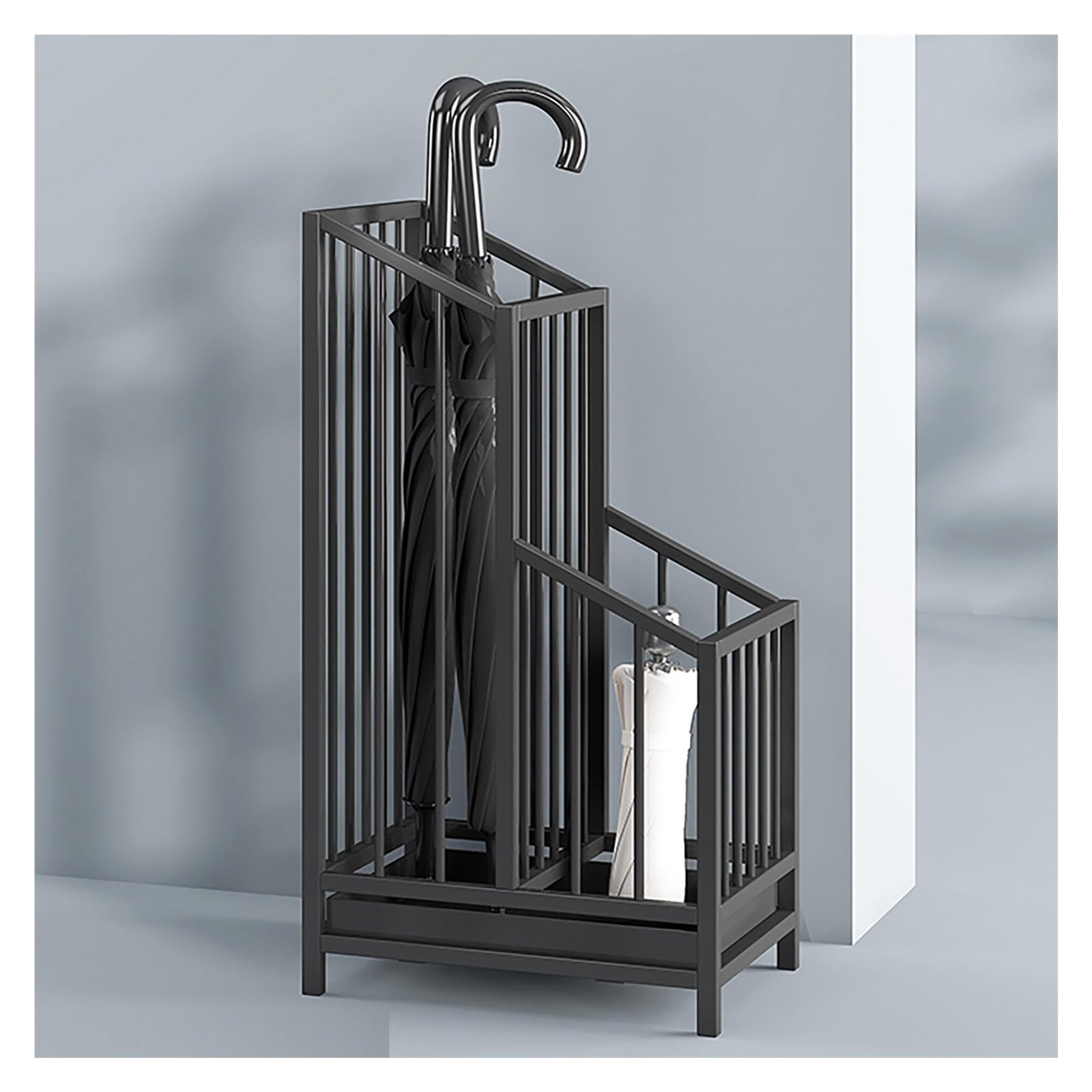 FCXWEVR Umbrella Holder Stand with Storage and Drainage for Long and Folding Umbrellas (Multiple Colors)