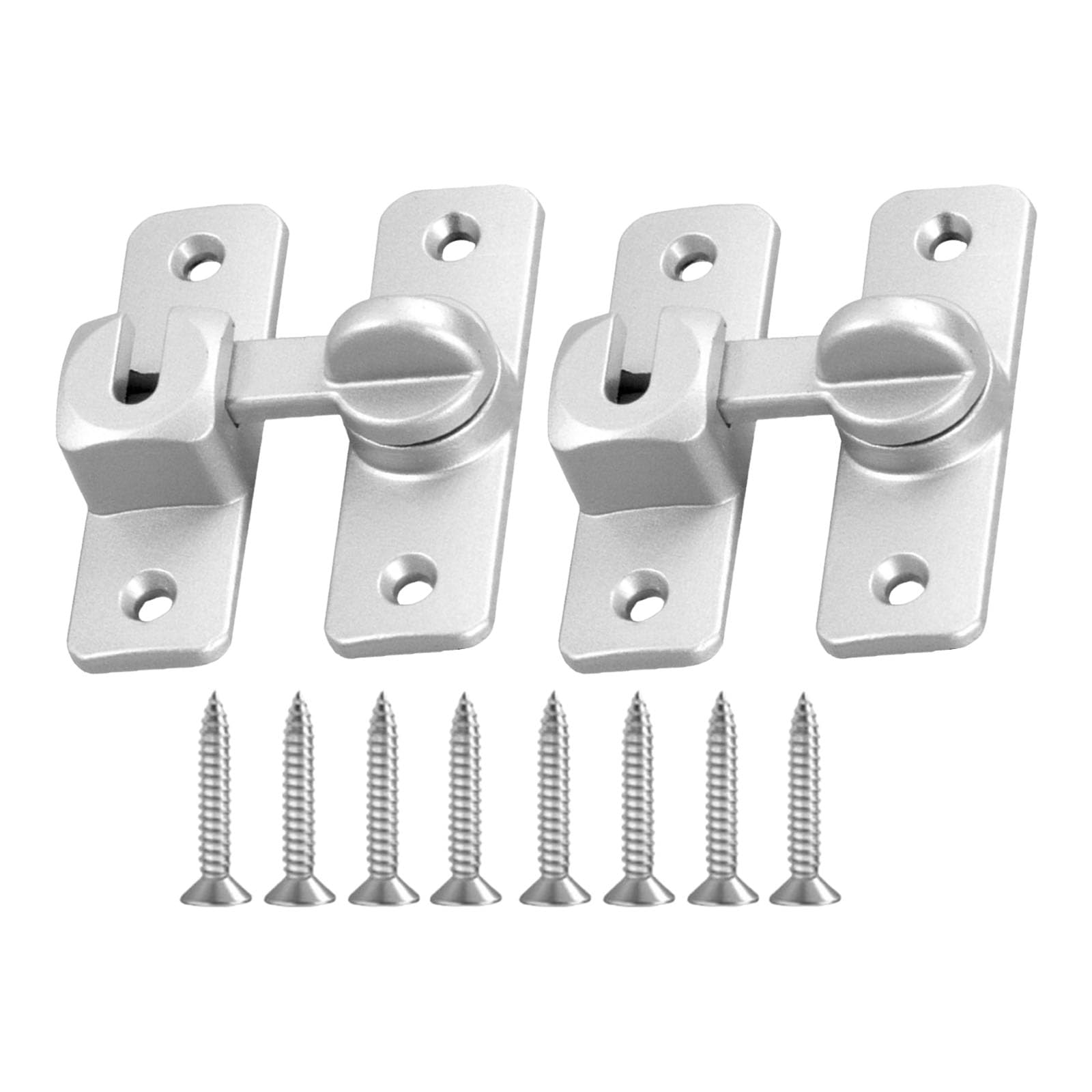 2pcs Without Perforated Sturdy Aluminum Alloy Door for Secure Privacy in Homes Hotel and Offices Supplies Security Door Buckles