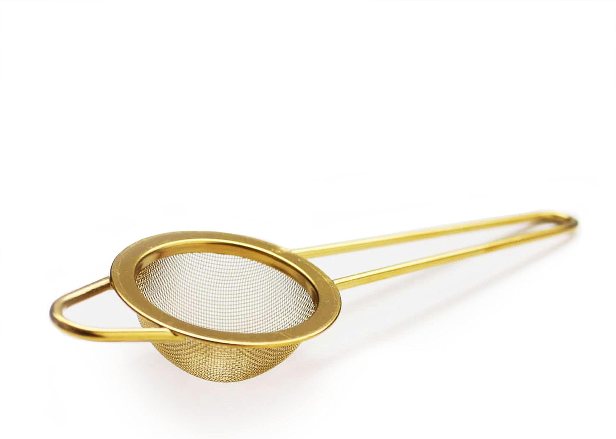Matcha Sieve & Loose Tea Strainer | Metal Fine Mesh Stainless Steel | Mini Icing Sugar Sieve | Tea Filter | Small Matcha Sifter in Gold