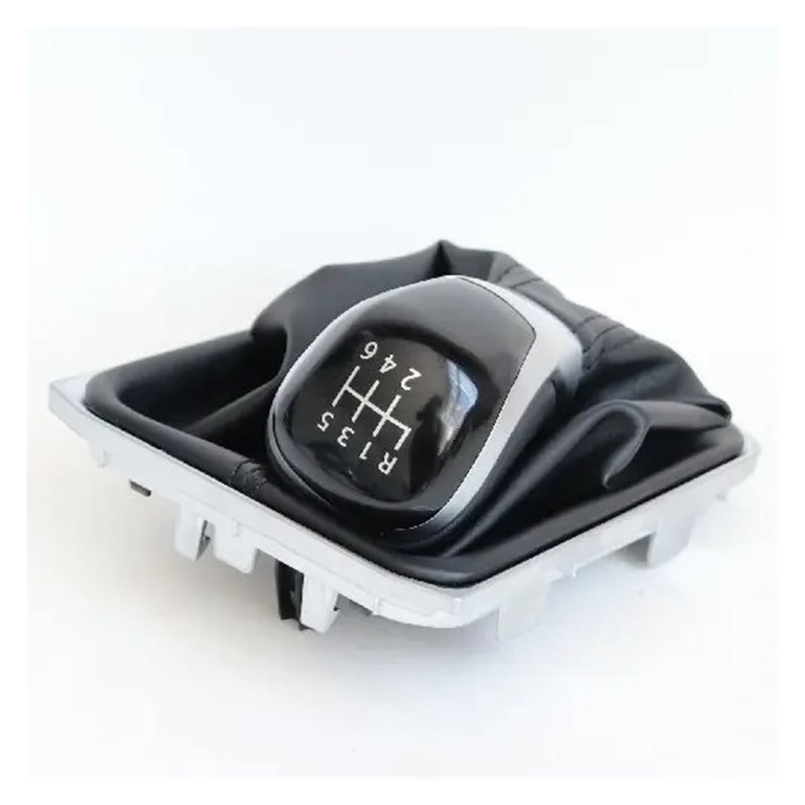 SAUANMNKTP Gearshift Knob for VW for Tiguan Manual 5 6 Speed Gear Shift Knob Lever Stick Leather Boot(6 Speed)