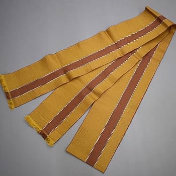 Amazon.co.jp: M36-6 正絹 本場黄八丈 半巾帯 半幅帯 草木染 : おもちゃ