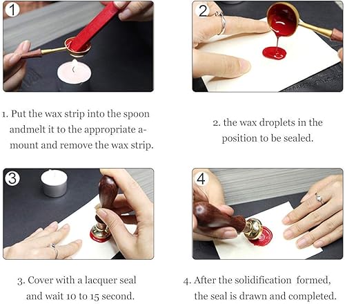 Miniatura 9 de PH PandaHall Sello de cera de brújula, sello de sellado retro vintage, sello de cera para adorno de sobres, Navidad, boda, fiesta, invitación,