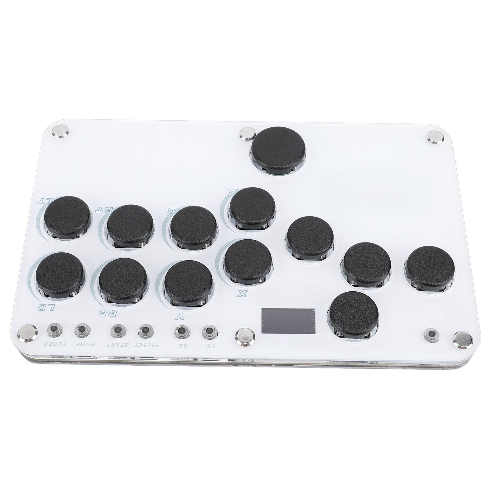 Omquot Controller da Gioco Fight con Effetti RGB per PC e Giocatori Multipiattaforma Design Portatile a 13 Tasti Satinato