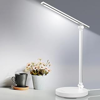 LED Desk Lamp, Dimmable Desk Light Touch Control with 5 Lighting & 5 Brightness Level, Eye Caring Reading Lamp, Desk Lamps for Home Office, Foldable Table Lamp for Study Dorm School Gifts
