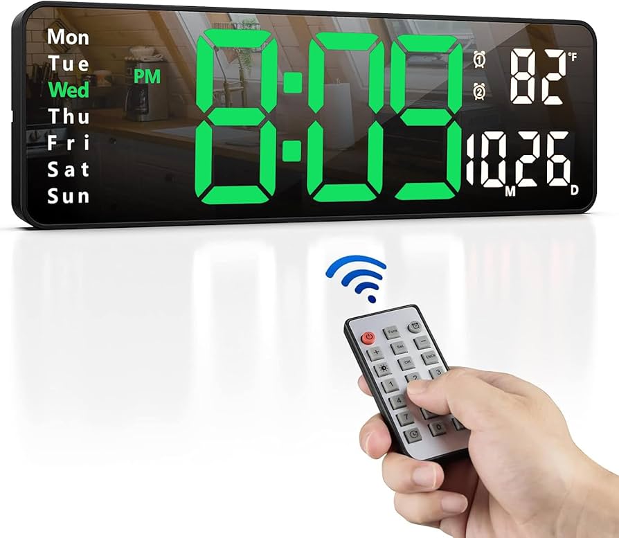 Amazon.co.jp: Qecyd デジタル時計 大型 置時計 壁掛け時計 置き掛け Amazon.co.jp: Qecyd デジタル時計 大型 置時計 壁掛け時計 置き掛け