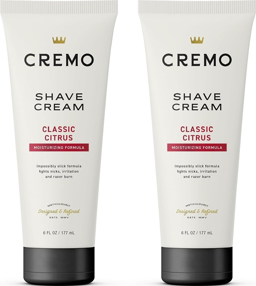 Crema de afeitar para hombres, sorprendentemente superior, crema de afeitar ultra resbaladiza para hombres, combate rasguños, cortes y quemaduras de afeitar, 6 onzas líquidas (paquete de 2)