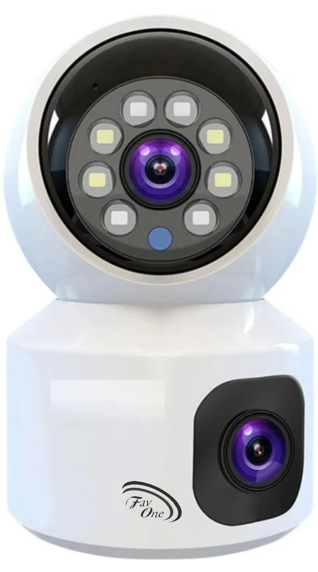 FAVONE Dual Lens Smart CCTV Camera WiFi IP Home Security Camera Double Side View Rotating Pan & Tilt, 2 Way Talk Auto Tracking Motion Detection Indoor CCTV IP Camera-image-4