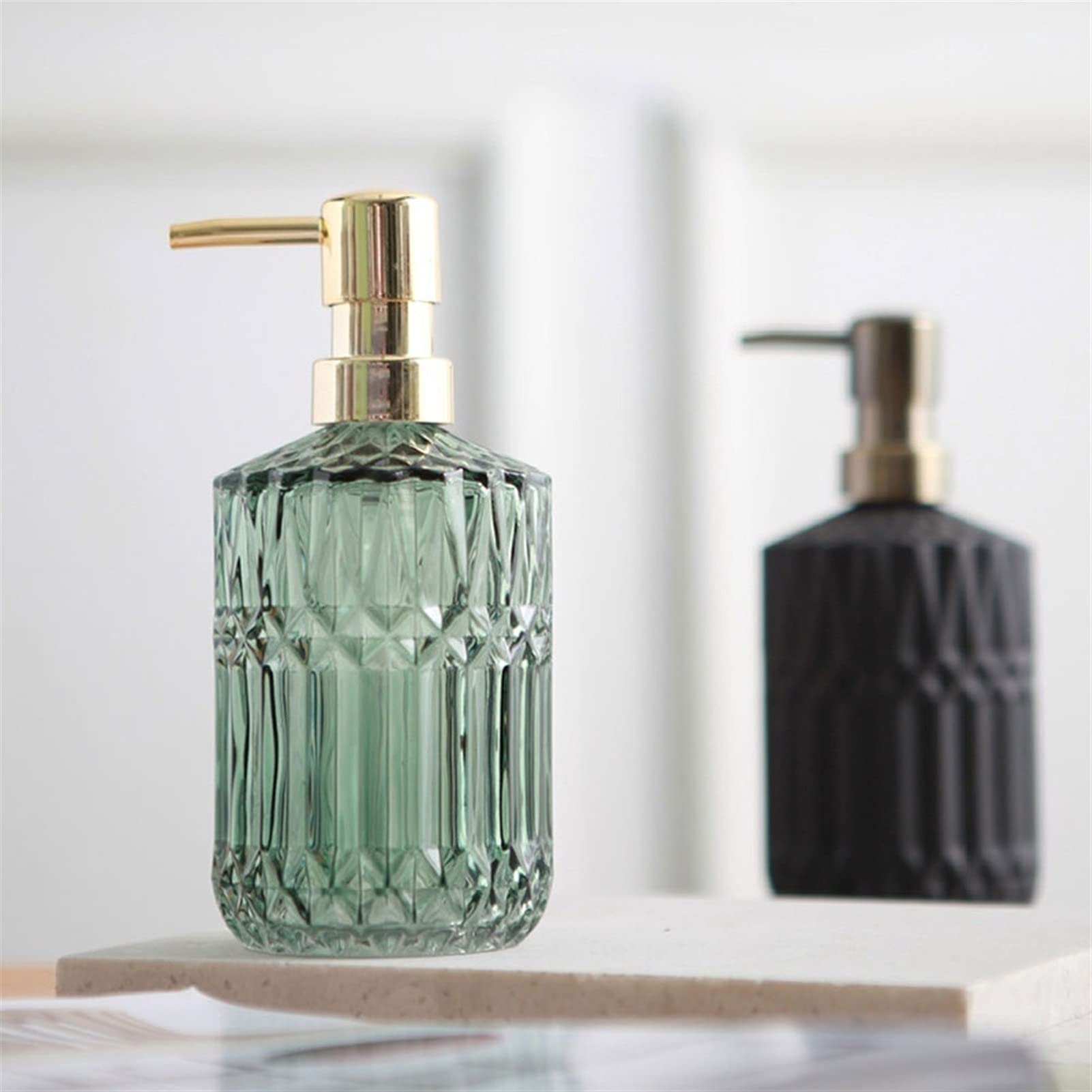 dispenser sapone/Dosatori per sapone liquido Dispenser di sapone di vetro Dispenser di sapone liquido riutilizzabile Cucina Distributore di sapone di vetro trasparente Distributore di sapone da bagno