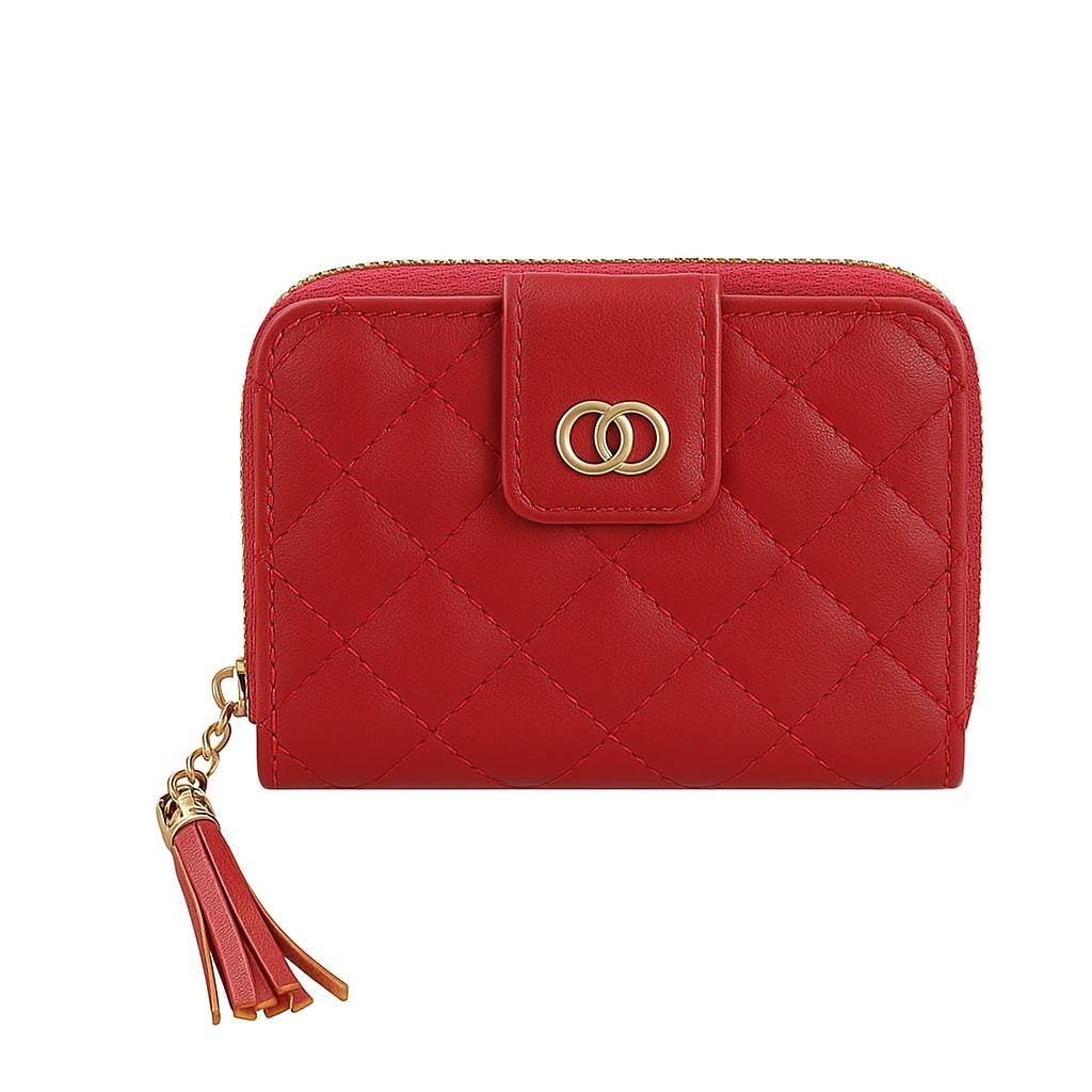 Women's Short Wallet Women's Zipper Wallet Large Capacity Tassel Women's Bag-image-17