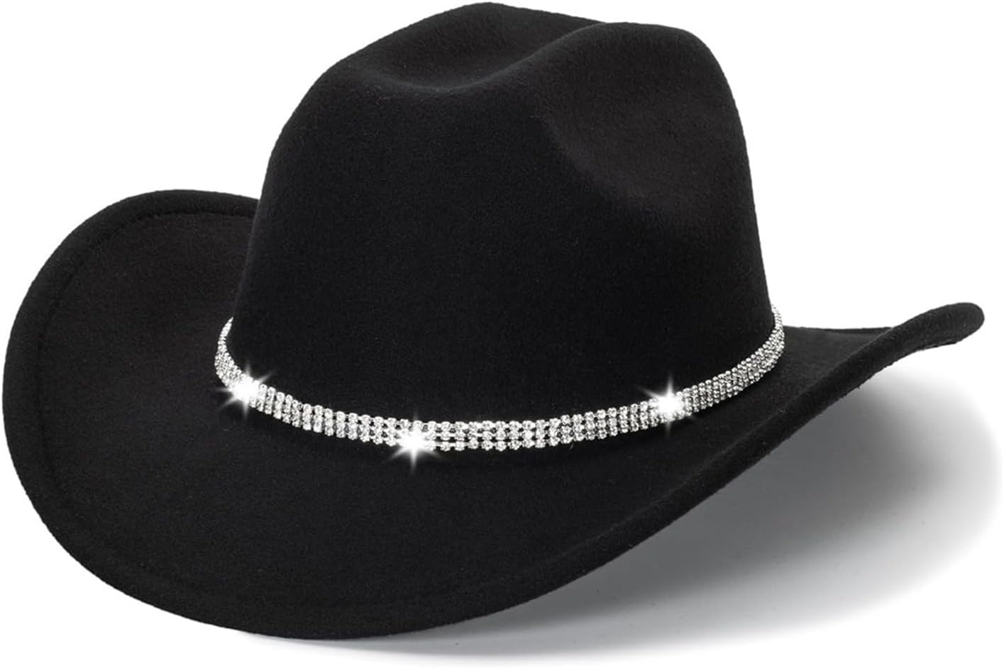 Classic Western Cowboy Hat for Men and Women, Fedora Hat Perfect for Cowgirl Outfits and Cow Girls Outfits Fashionable Tejanas para Mujer Ideal for Cowgirl Look Black