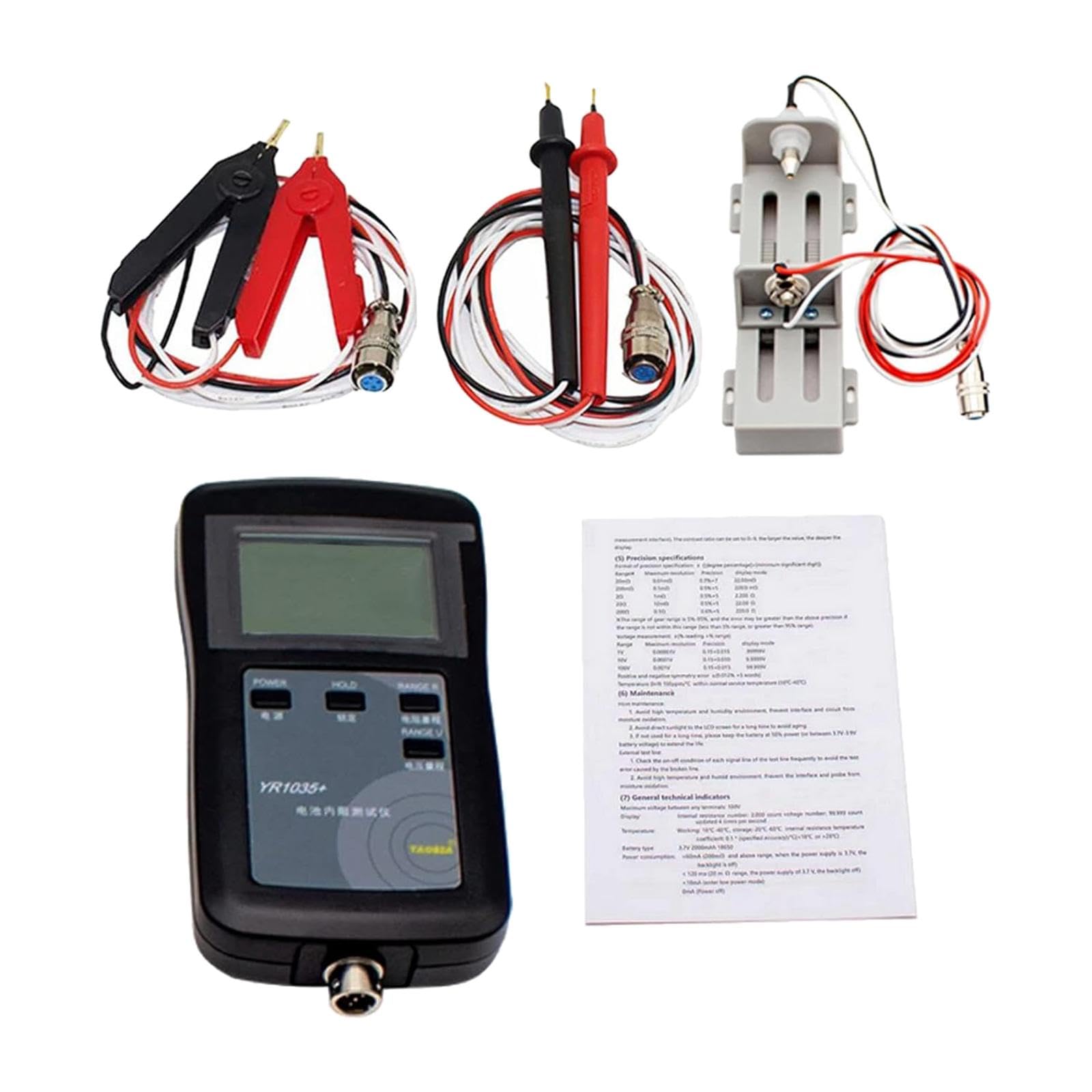 Medidor de Resistencia Interna de Batería, Comprobador de Voltaje de Batería, Portátil, Yr1035.4 Línea, Estilo b