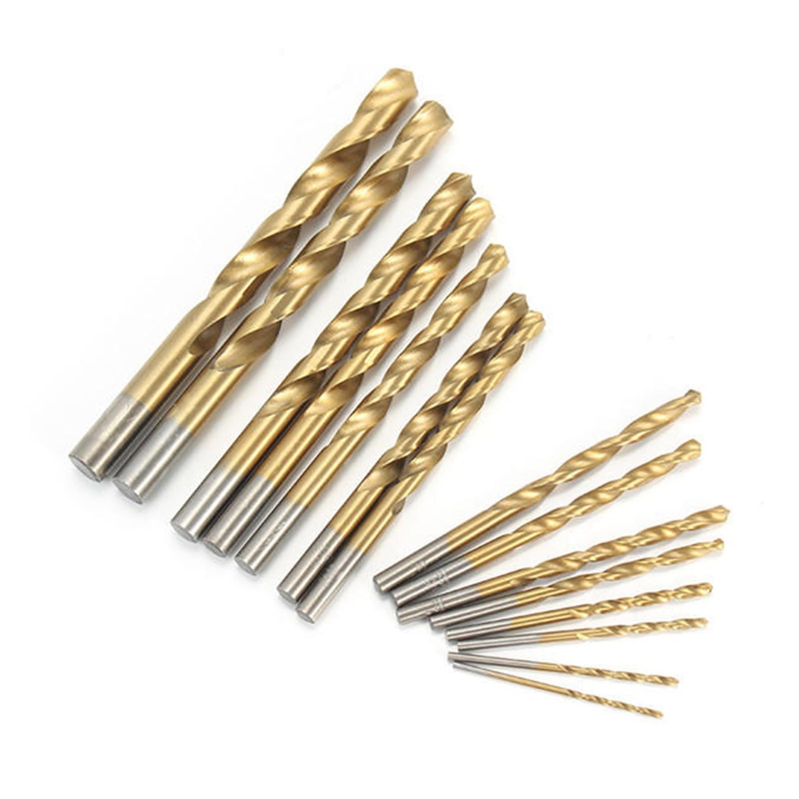 Brocas profesionales, 15 brocas helicoidales HSS recubiertas de 1,5 a 10 mm