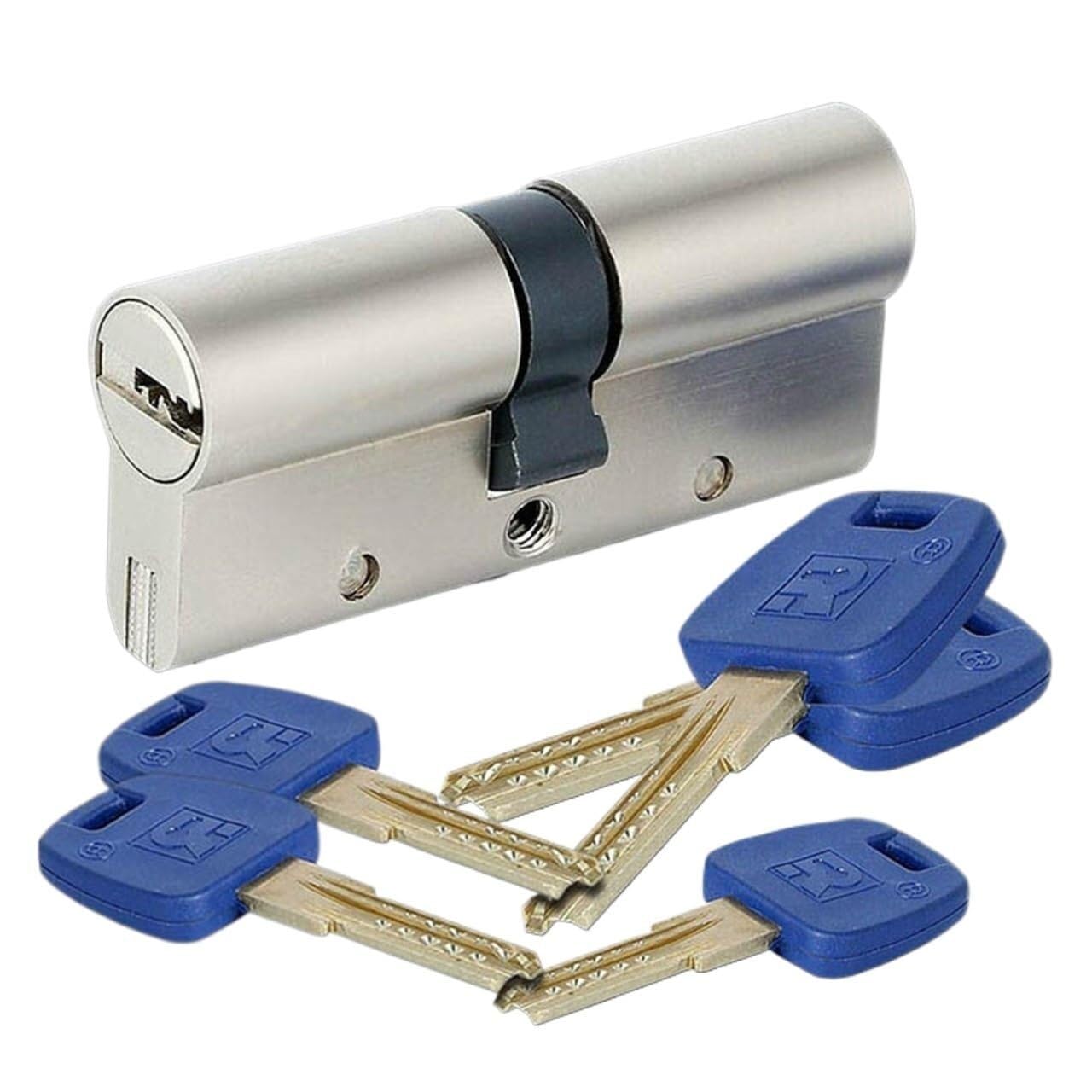 Barrel Lock Door Barrel Lock Universal Security Cylinder White Copper Key Gate Indoor Core GP+ Series B 60-95mm 30/30MM-30/65MM(80(30knob 50mm))