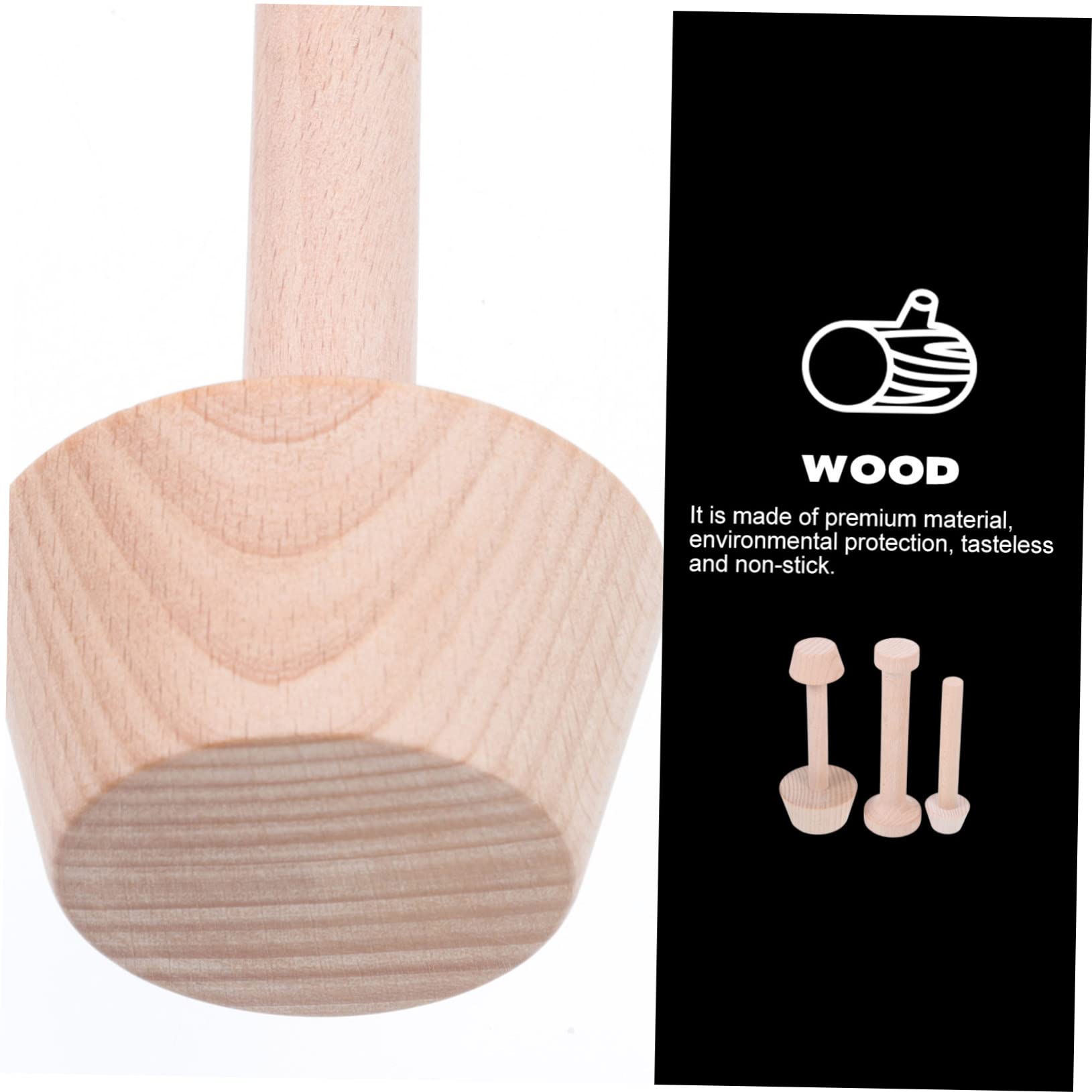 Amosfun 9 Stk Eierkuchenbodenform Mini-Törtchenformen Madeleine-Schimmel Tortenform Eierkuchenform muffinbackformen muffin backblech doppelseitiger Tortenstampfer Küchengerät hölzern