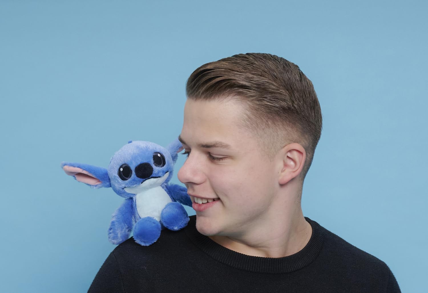 Simba official Disney Shoulder Squad Lilo & Stitch 12cm wearable plush with magnetic plate, Blue, 13 cm - Image 3