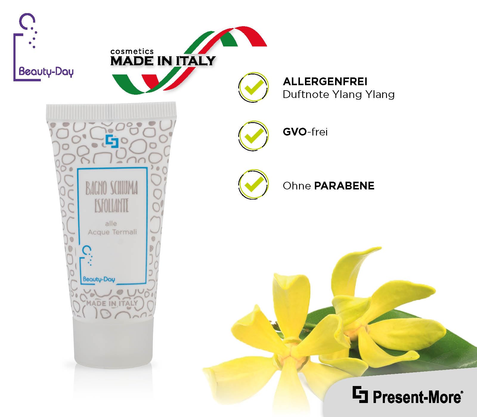 PRESENT-MORE - Hotel Duschgel 30ml Beauty-Day Italy - 250 Stück
