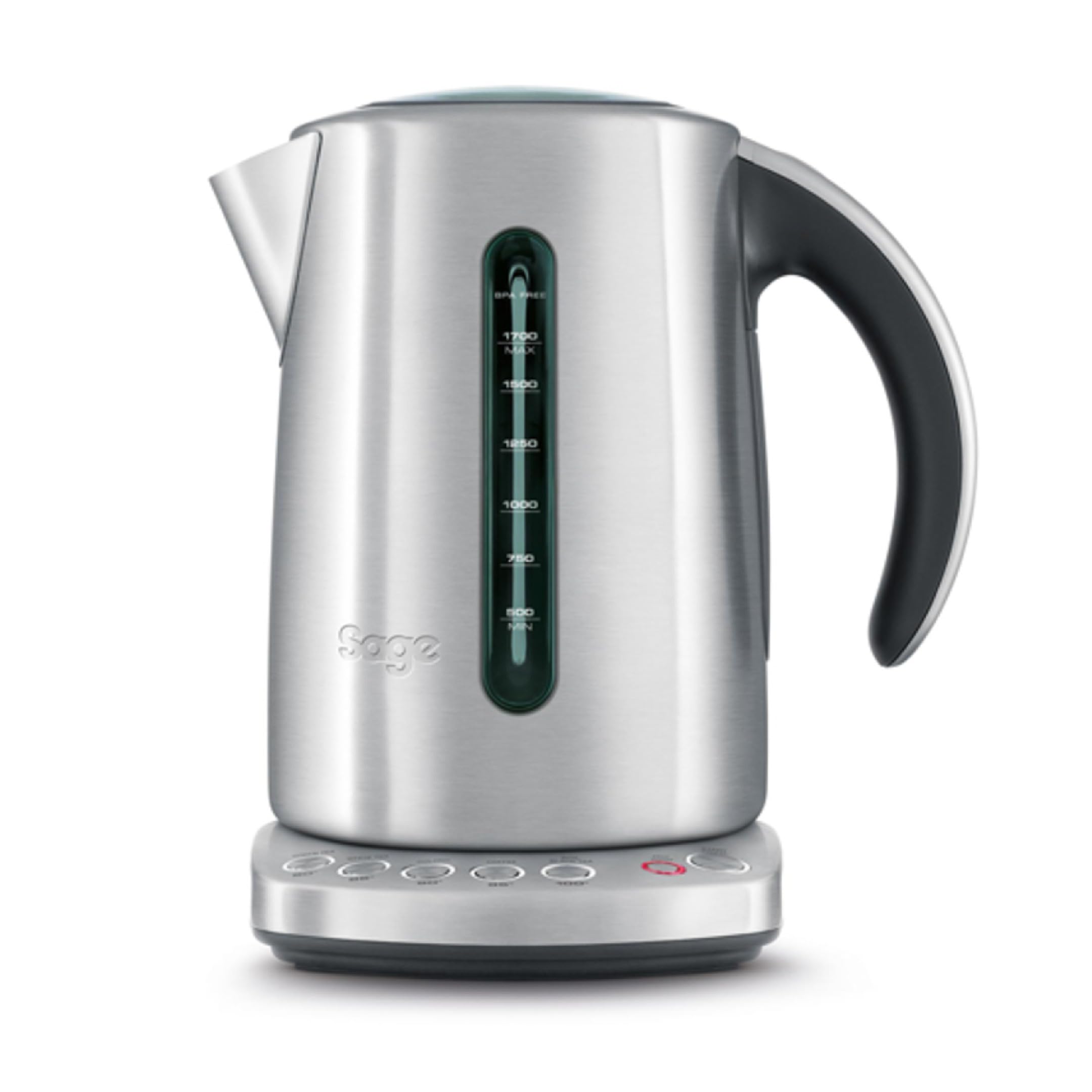 Sage - The Smart Kettle - Bollitore Elettrico Silenzioso e Senza Fili - Ebollizione Rapida - Acciaio Inox Spazzolato