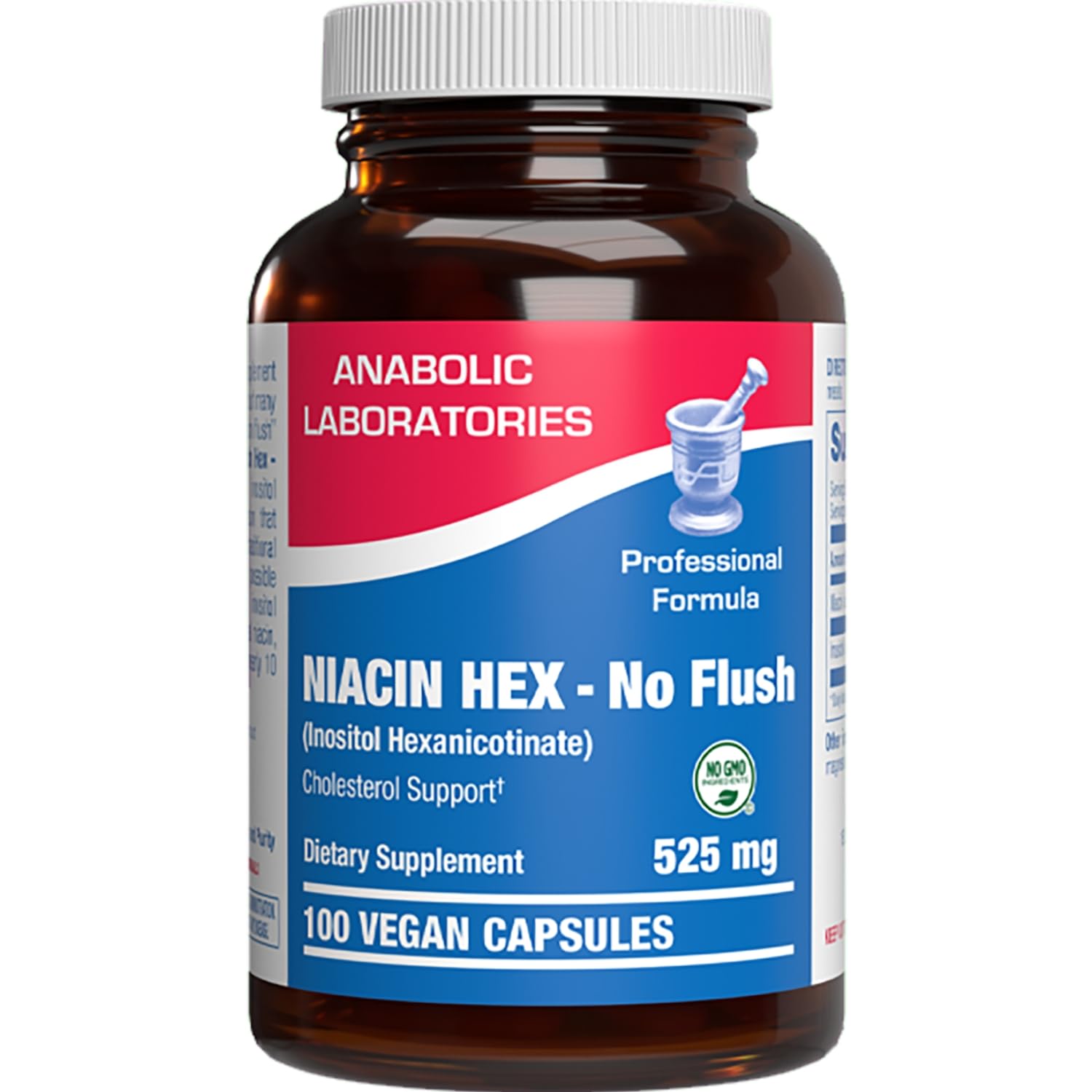 High Absorption Vitamin B3 Niacin Flush Free - Clinical Formula Flush Free Niacin Supplement from Inositol Hexanicotinate for Heart Skin & Nerve Support - Vegan Non-GMO Made in The USA - 100 Servings