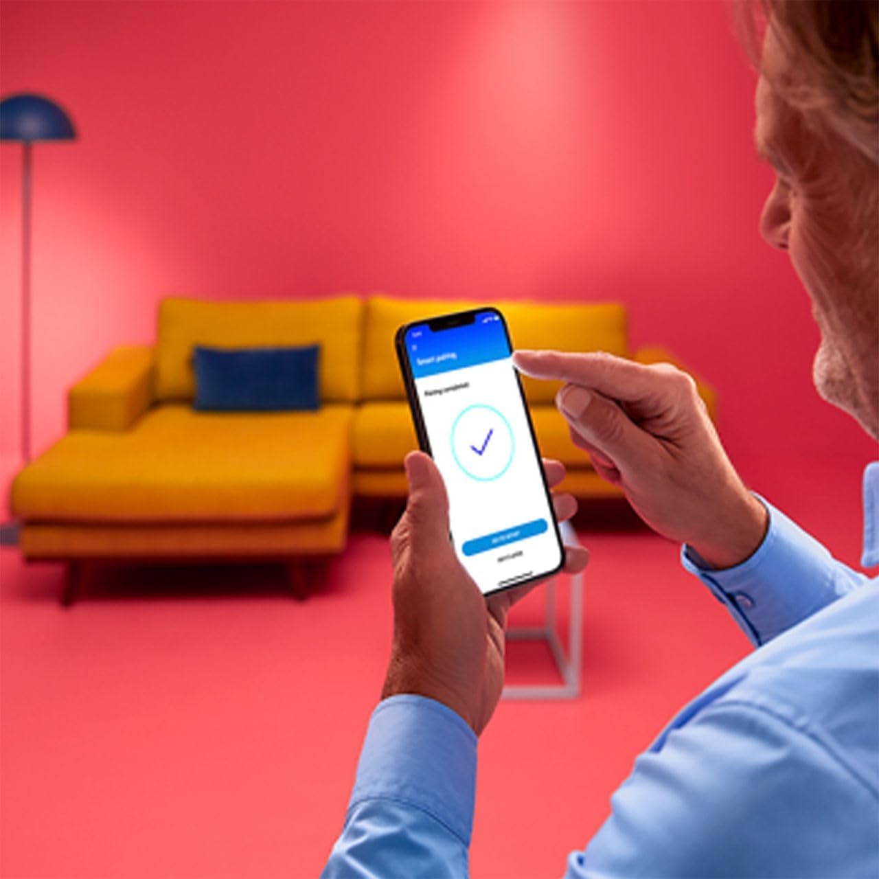 WiZ lampe à poser portable Wi-Fi couleur SQUIRE Wi-Fi 2200-6500K, Blanche, fonctionne avec Alexa, Google Assistant et Apple HomeKit